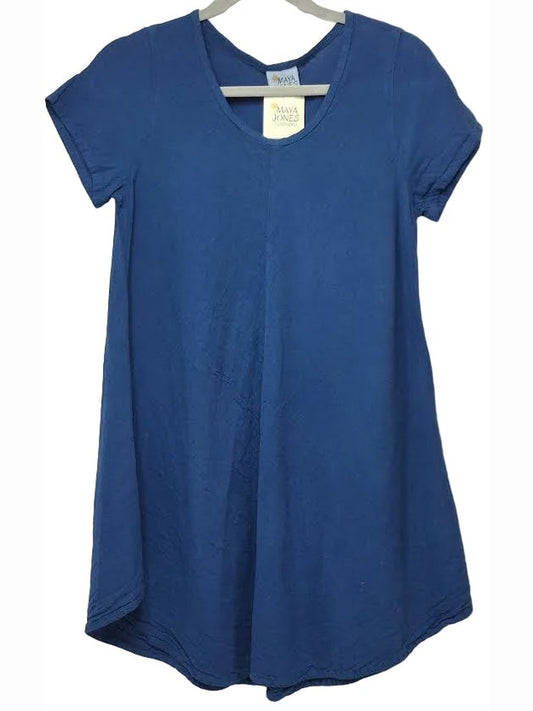 Maya Jones-Top Pullover S-1611 Short Sleeve Blue Women's