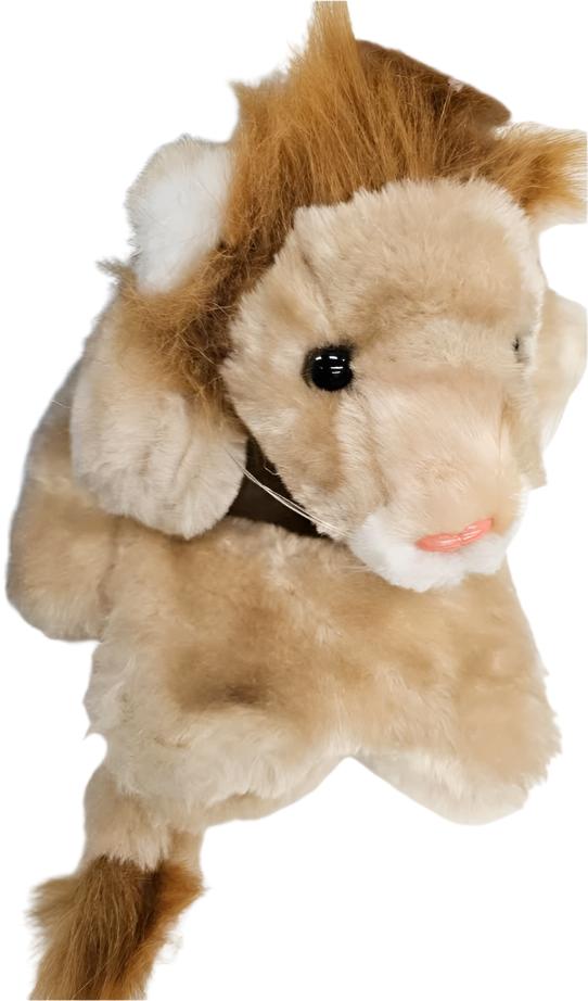 Children's Hand Puppet-Lion-Tan-C950619e 