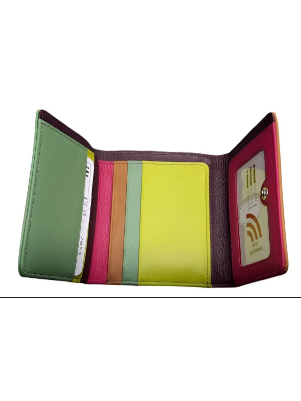 Wallet Trifold Small Sage Multi Colored Rfid Protected 7824
