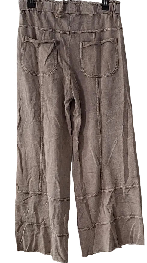 Pants Mushroom Drawstring 6 Pocket Terry Knit Women's  EB41308M
