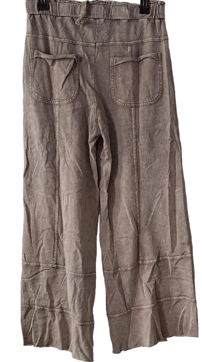Pants Mushroom Drawstring 6 Pocket Terry Knit Women's  EB41308M