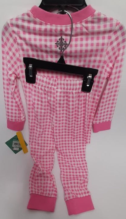 Pj  Pant/Shirt Set  Christmas Pink Plaid  Childs Xs Jm21963t 