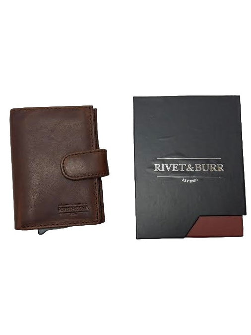 Card Case Brown Slim Slide Leather Bound SS01BRN