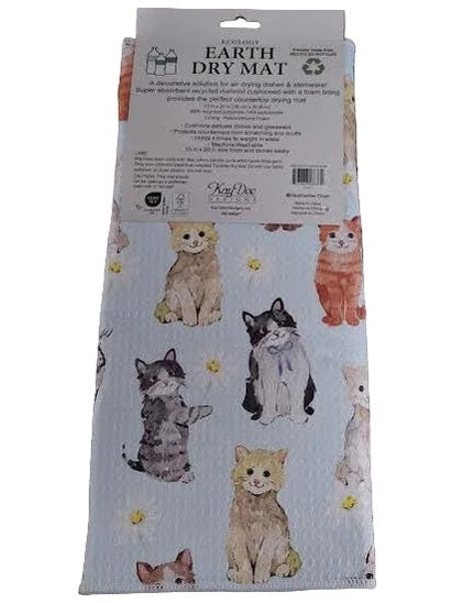 Earth Drying Mat Cats With Daisies Ecology&nbsp; r8638