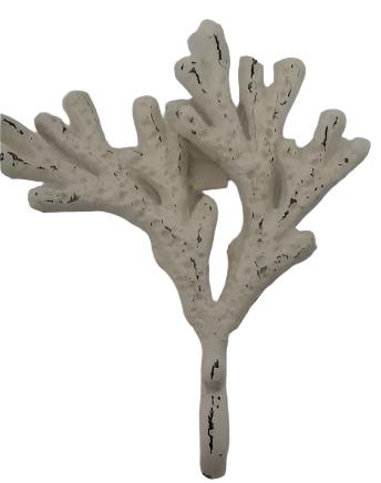 White Sea Weed 6.5x5.5" Wall Hanger Bracket 