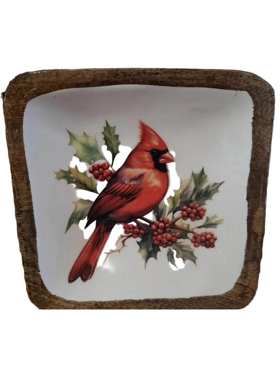 Christmas Cardinal Wooden Tray OSW268083