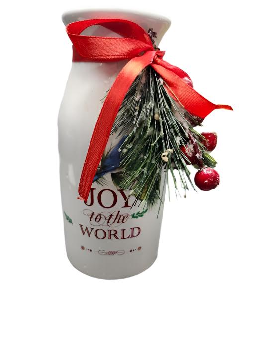 Ornament Christmas Jar Joy To The World 3x7" 2360850 