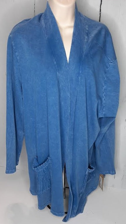 Jess & Jane M95 - Indigo Cardigan-Blue 2pocket Jacket 