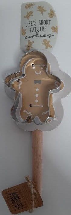 Eat The Cookies-Christmas Spatula-Ginger Bread Cookie Cutter 