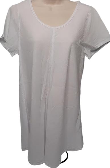 Top-Pullover-Short Sleeve-White-Women's-S-1611 