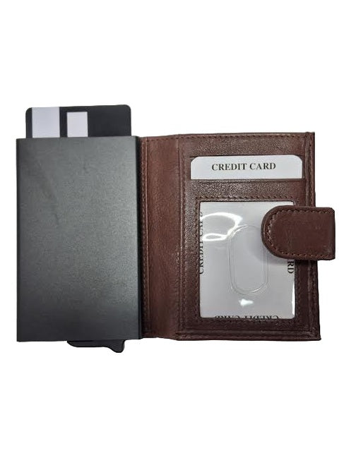 Card Case Mahogany Slim Slide Leather Bound SS01MAH