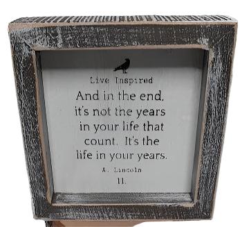 Wood Picture Frame - Life Years- 5x5" 