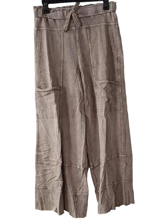 Pants Mushroom Drawstring 6 Pocket Terry Knit Women's  EB41308M