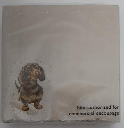 Napkin - Dog Growing Old Together - K050 