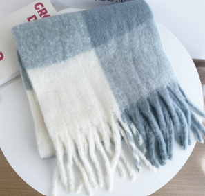 Scarf Women's Super Soft Warm Grey/White Rtgreyws 