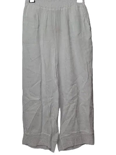 Pants White Linen 2 Pocket Women's One Size 13964
