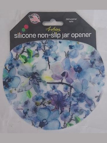 98 Jar Opener Blue Floral Water Color