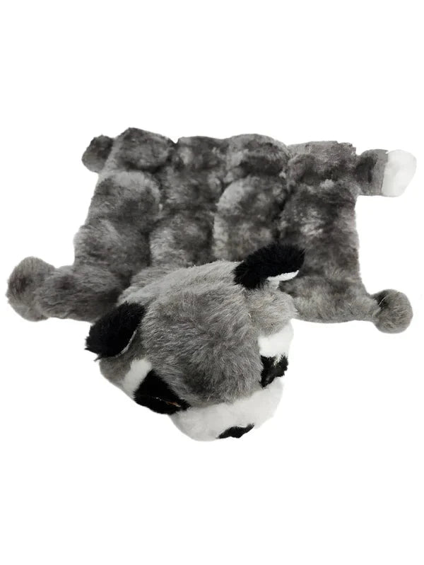 Racoon Dog Toy with 16 Squeekys 