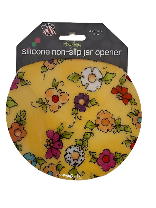 48  Jar Opener - Flower On Yellow 