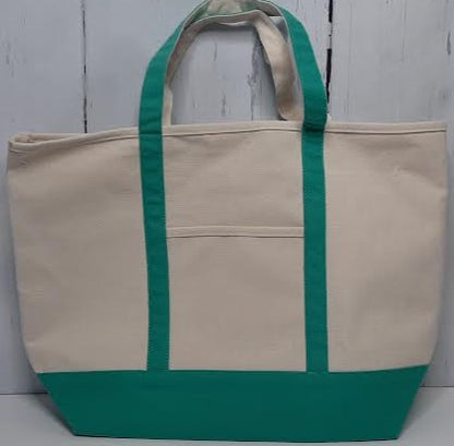 Cotton Canvas Bag-Mint-M733vl 