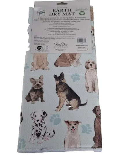 Earth Drying Mat&nbsp; Dog &amp; Paw Prints Ecology&nbsp; r8635