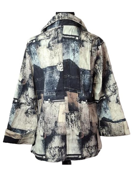 Shana-Top Denim Multi Color&nbsp; &nbsp;4 Button&nbsp; Long Sleeve&nbsp; Women's 25854M

100% Cotton