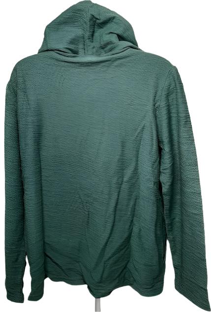 Women's Dark Green Hoodie-2 Pockets-Sb5640 