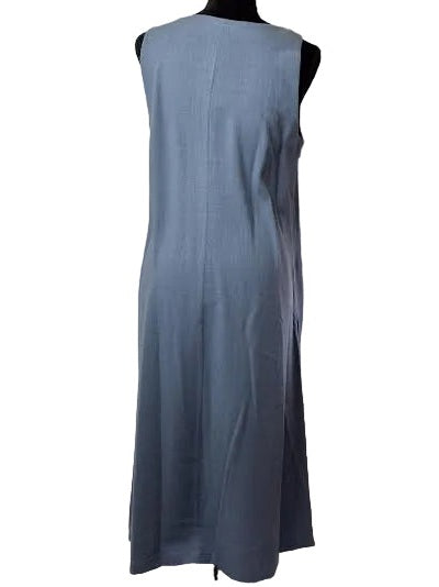 Dress Long Pullover Chambray 2 Pocket Sleeveless  646-5128
