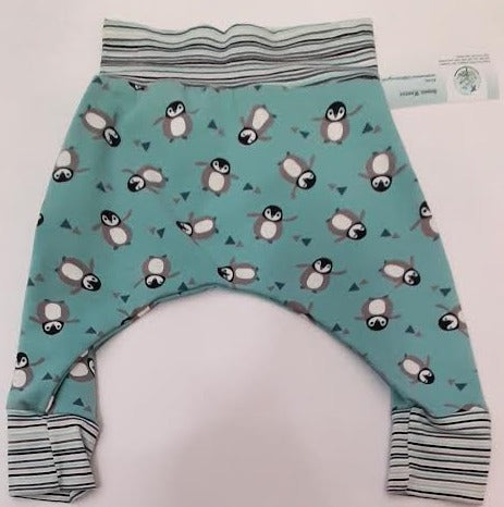 Harem Pants Legging  Penguins Aqua  Baby3-6 Month 