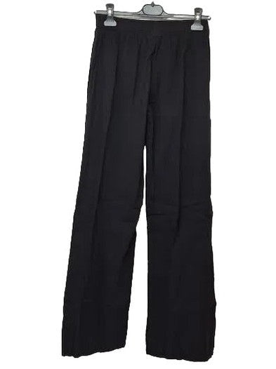 Pants Black 2 Pocket Cuffed Leg Elastic Waste L-1685