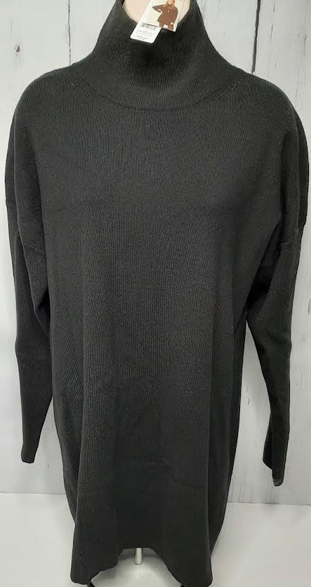 Tunic Sweater Black Long Sleeve Women's 408379 