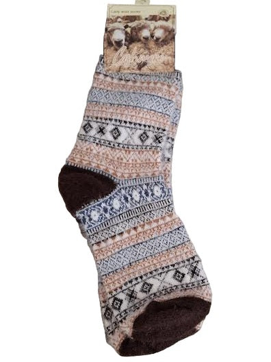 Women's Socks Lamb's Wool 5 Multi Colored Styles  Sc82709
