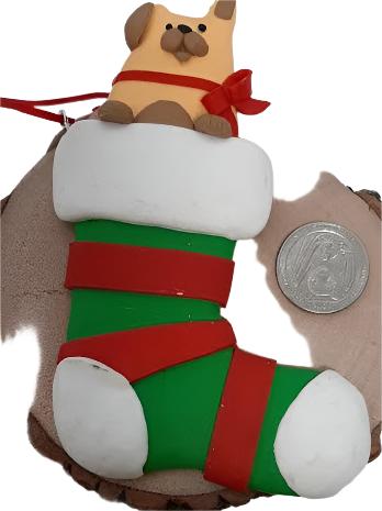 Dog In Christmas Stocking-Christmas Ornament 