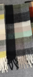 Scarf Women's Super Soft Warm Black/Beige/Green rtblbegs 