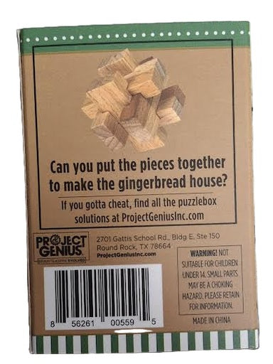 Puzzle Christmas Brain Teaser Gingerbread House