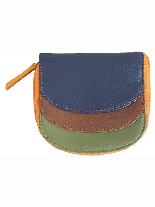 Wallet Small Dome  Harvest Multi  Leather RFID Blocking  6235