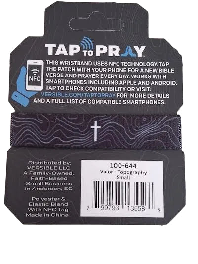 Bracelet Tap To Pray Valor Topography Blue 100-644