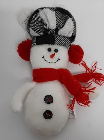 Christmas Snow Man-Stuffed Figurine-8" 