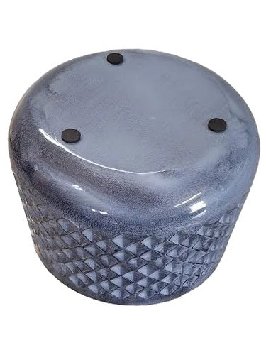Textured Bowl Blue Indigo Metal Large 6x8