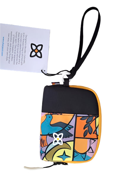 Wristlet Small Pouch Zippered Bag Cloud 9