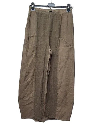 Pants Gaucho Camel Brown 2 Pocket  Wide Leg Women's One Size 148002C