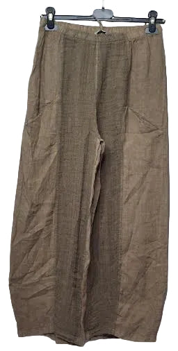 Pants Gaucho Camel Brown 2 Pocket  Wide Leg Women's One Size 148002C