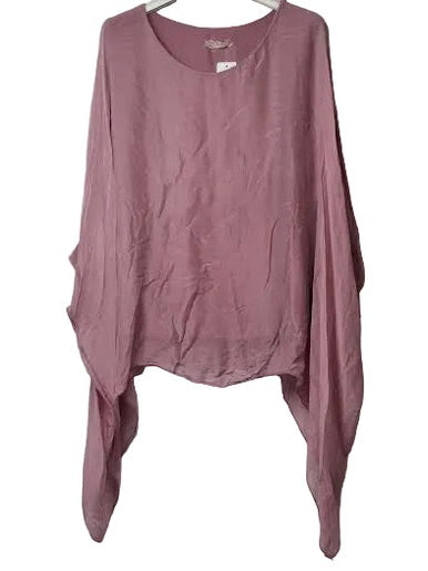 Top Pullover Silk Rose Petal Short Sleeve Women's One Size 1688RP