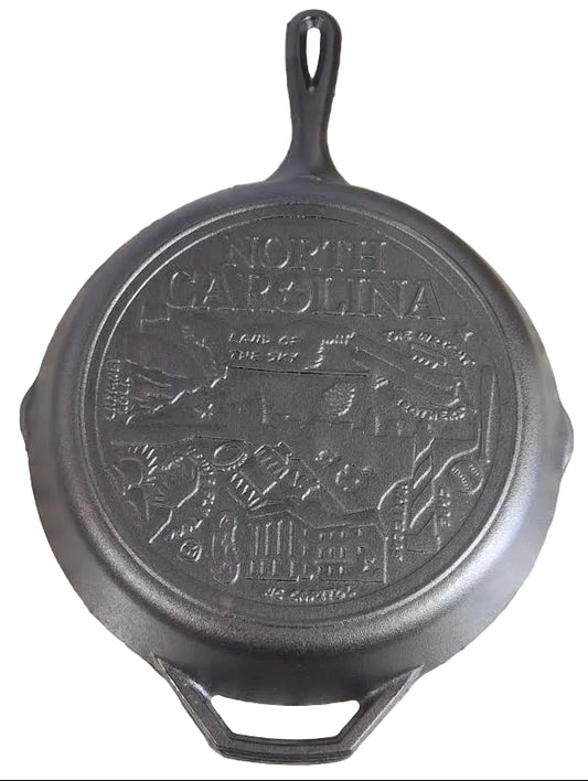 Skillet Cast Iron North Carolina Engraved 12" LC12SKNC
