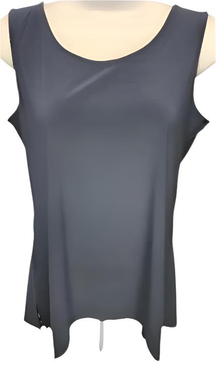 Tank Top Round Neck Long Charcoal adt02a 