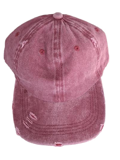 Baseball Cap Women's Denim Washed Pony Tail  4 Colors  Ht5118