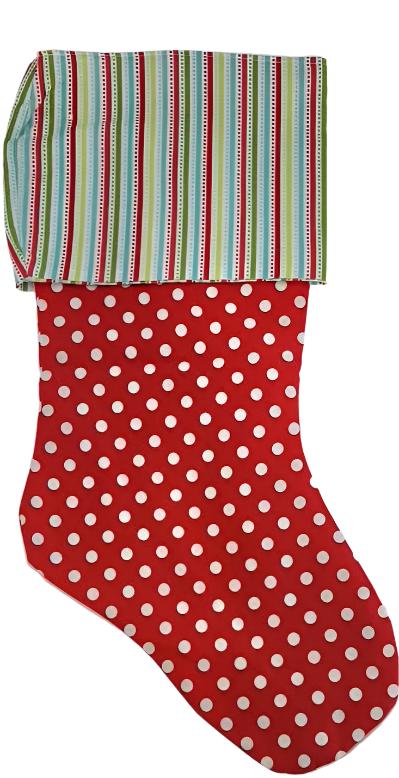 Backyard-280291d- Red/multi Color Christmas Stocking 10x18" 