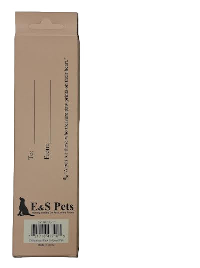 Pen Ball Point  Chihuahua Black Gift Boxed 736-11