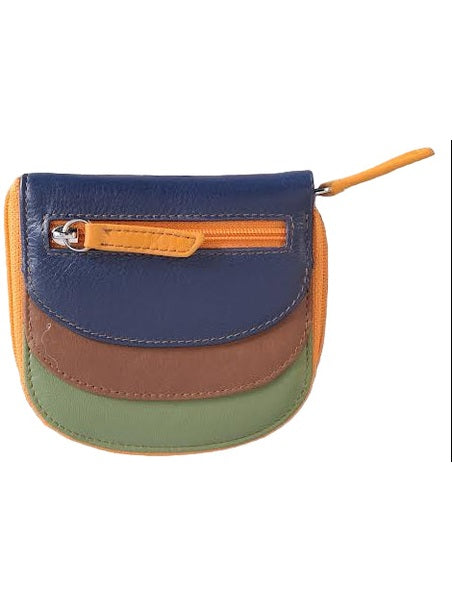 Wallet Small Dome  Harvest Multi  Leather RFID Blocking  6235