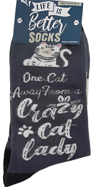 Socks  Crazy Cat Lady     840-229 